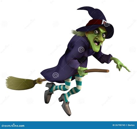 Lrage gling witch withbroom